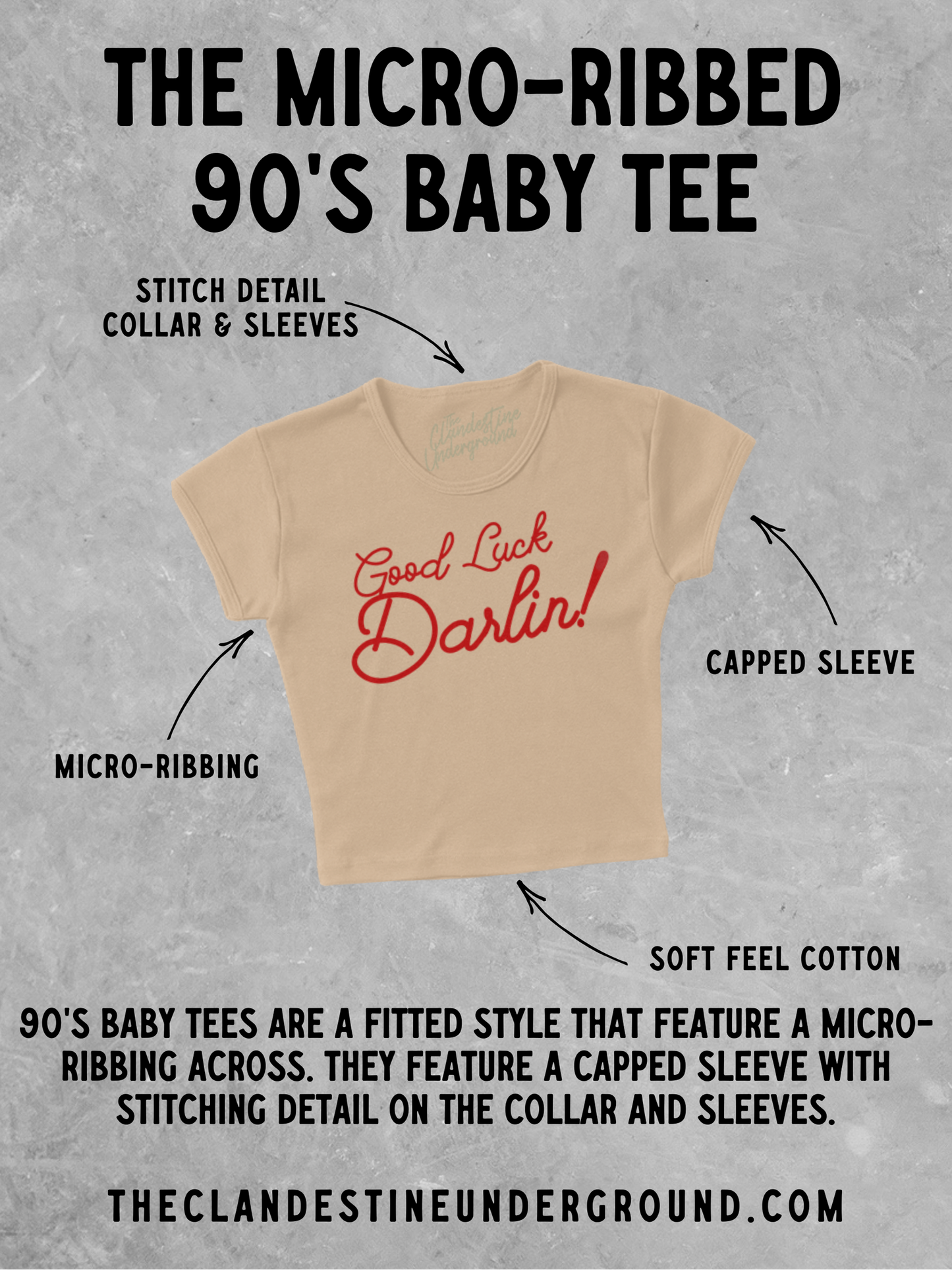 Underground Original Design: Take Me Out To The Ball Game Micro-Ribbed Baby Tee