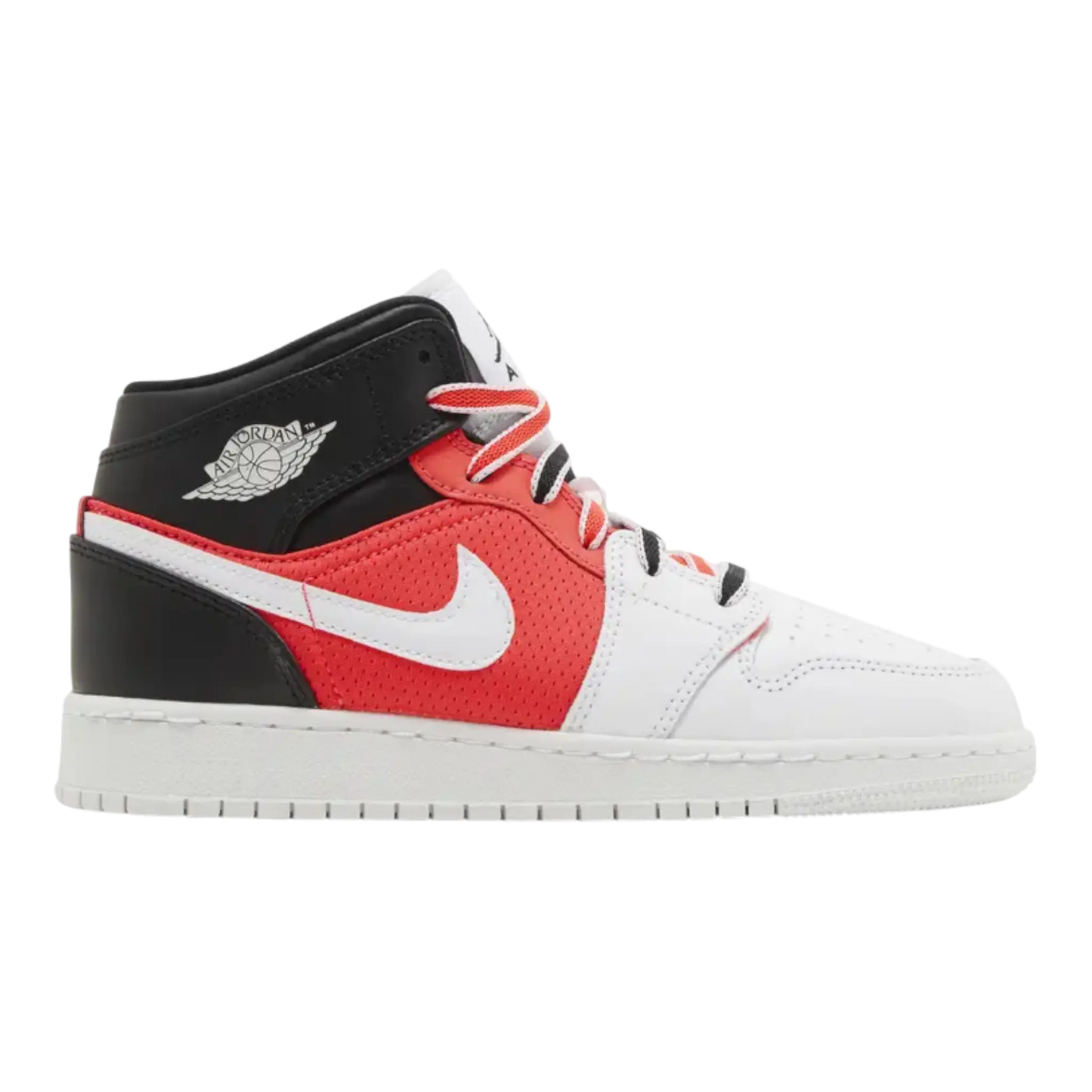 Air Jordan 1 Mid SE Kids Sneakers White/Black/Infrared 23