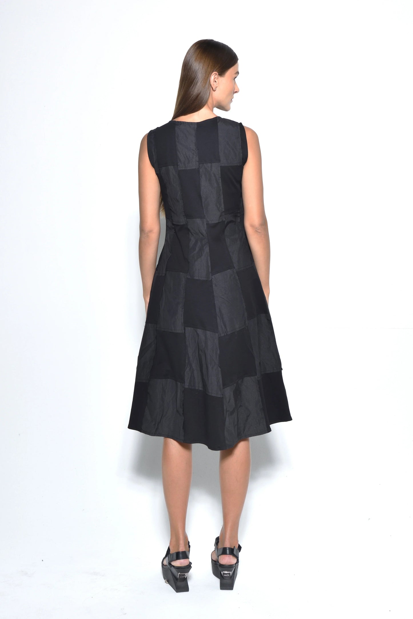 Sleeveless Chessboard dress
