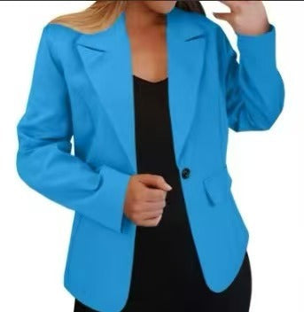 Fall Long-sleeved Solid-color Cardigan Blazer