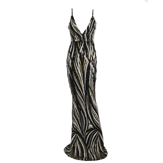 Sling Strapless Back Sequined Mermaid Evening Dress See size chart under “more details”