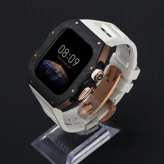 Luxury Mod Kit for Apple Watch 10/11 (42/46mm) - Rose Gold Edition