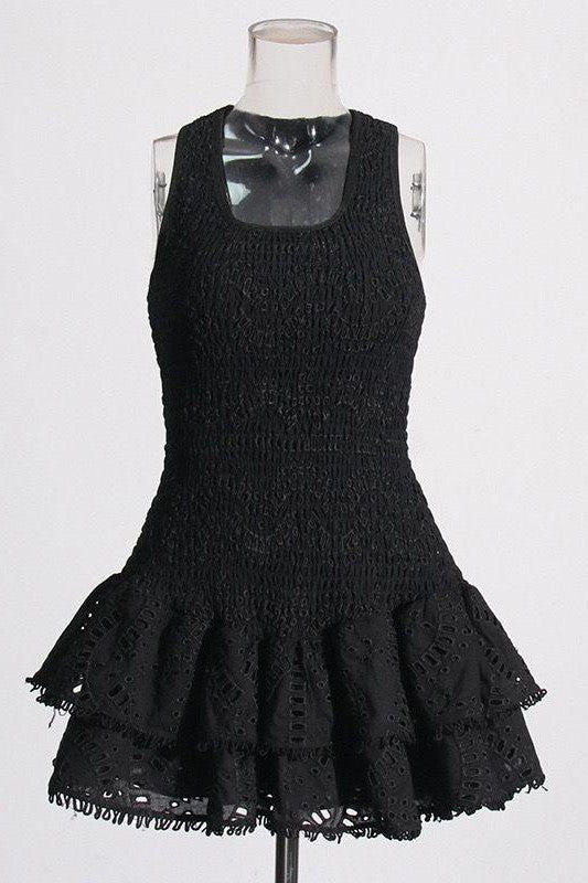 Jessica Bara Vaira Ruffle Mini Dress