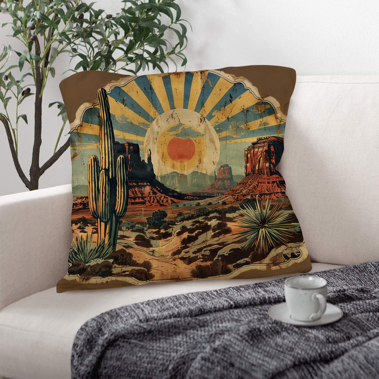 Baha Ranch Southwestern Desert Pillow Case Made in America