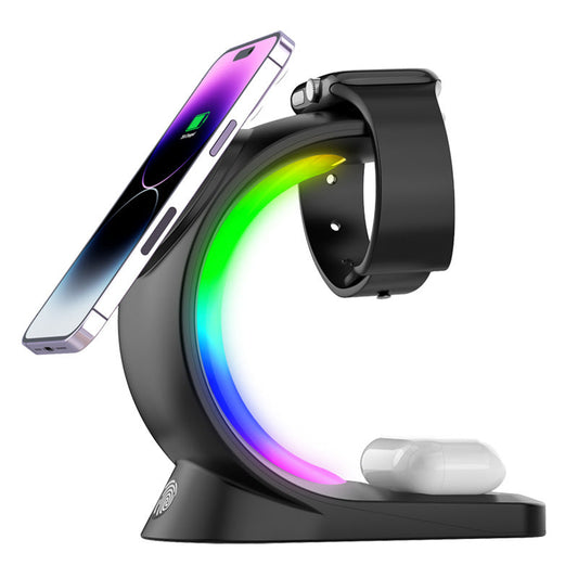 4-in-1 Magnetic Wireless Charger with RGB Light