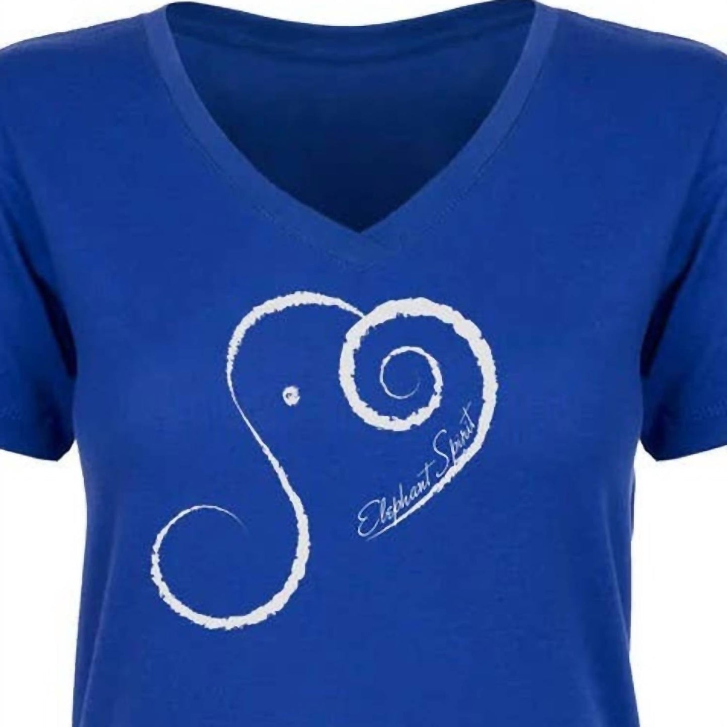 Women's Elephant Spirit Cotton Blend V-Neck Short Sleeve T-Shirt