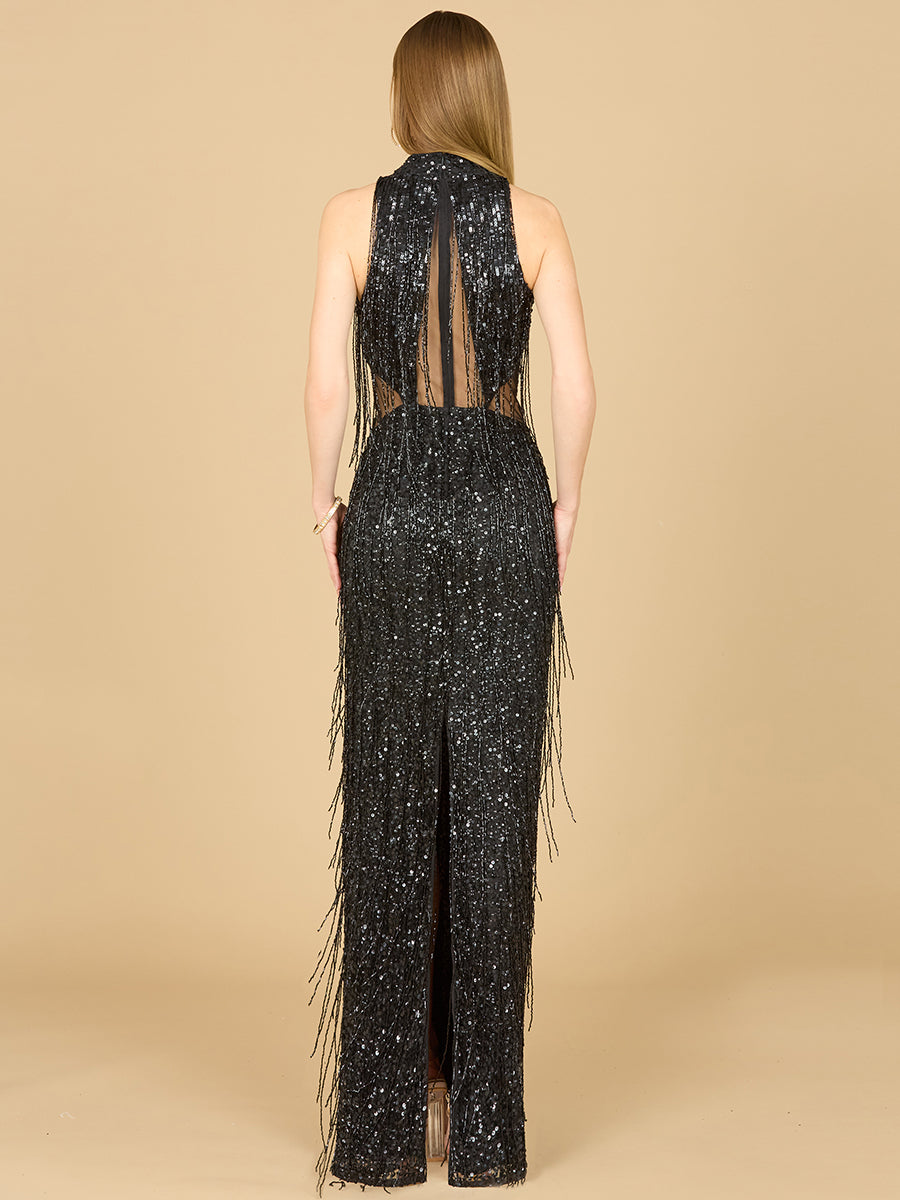 Carrie Fringe Beaded Dress - OUTLET