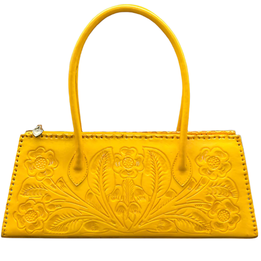 The Abby| Floral Hand-Tooled Leather Clutch & Crossbody