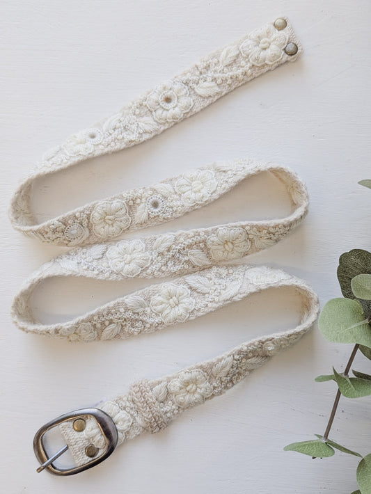 Blanca Skinny Embroidered Belt