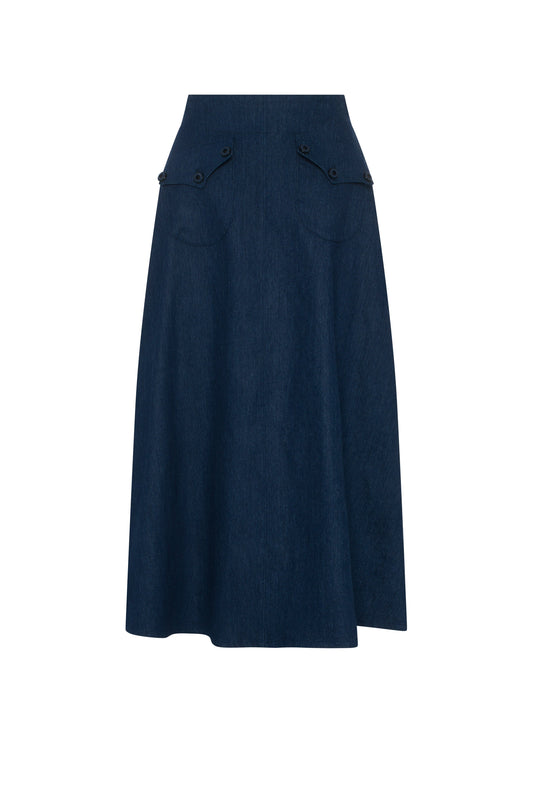 Pocket Denim Skirt