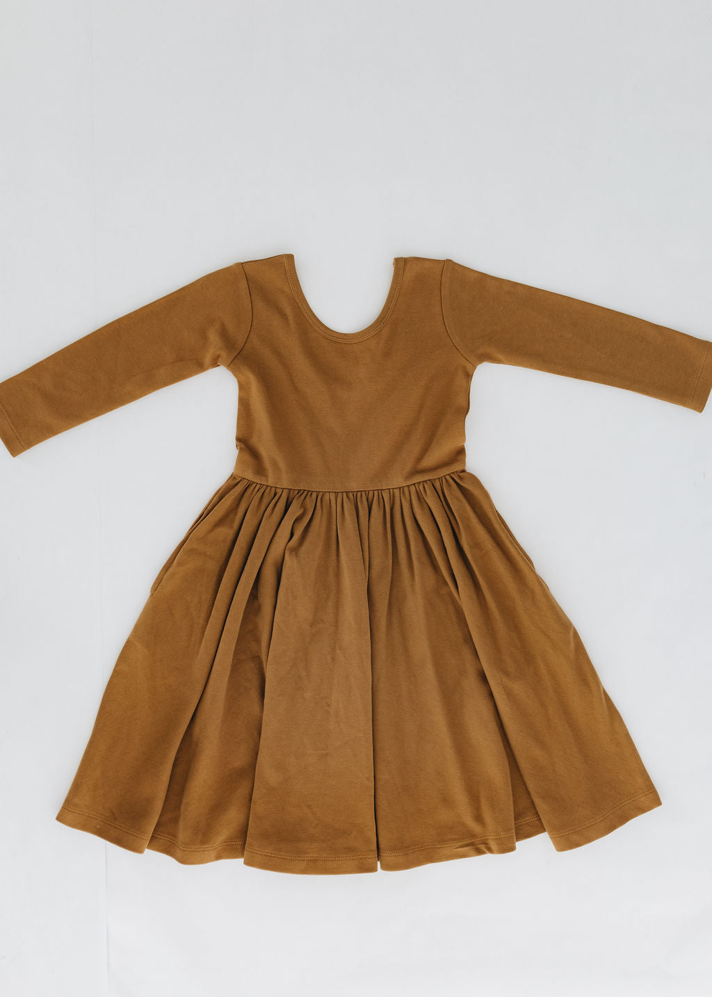 3/4 Sleeve Twirl Dress in Burro Brown
