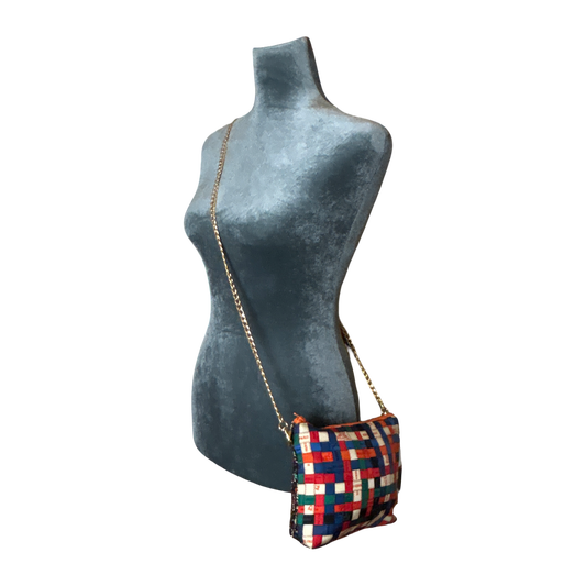 Bolduc Au Carre Vintage Silk Scarf Crossbody Bag