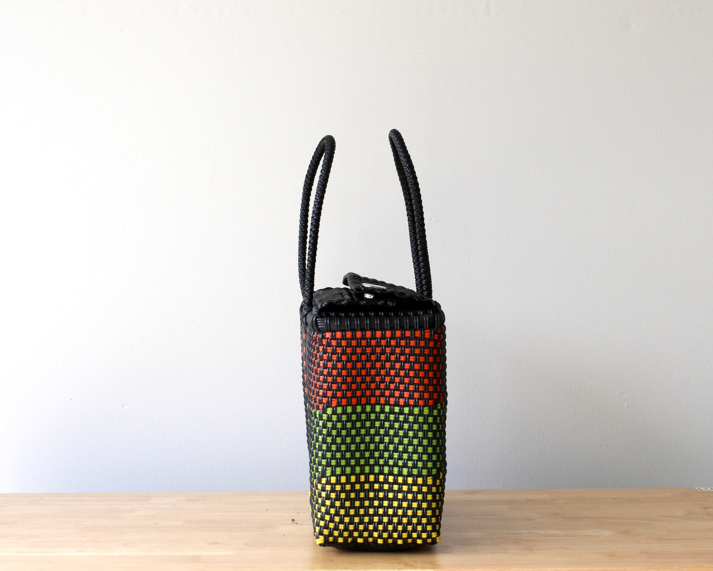 Candela Handwoven Handbag - Black & Colors