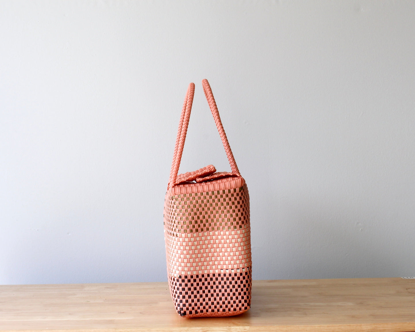 Cecilia Handwoven Handbag - Earthy Peach