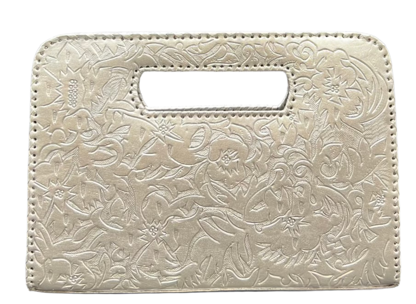 The Claire| Hand-Tooled Leather Statement Clutch