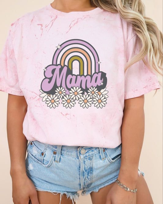 Mama Rainbow Comfort Colors T Shirt