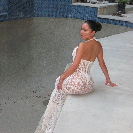 No Second Chance White Lace Maxi Dress