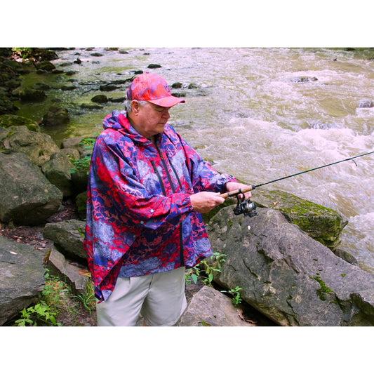 Brella Red, White and Blue Unisex Rain Jacket
