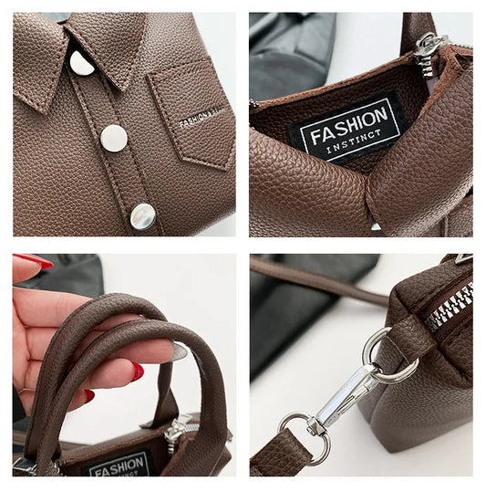 Square Compact Shoulder & Crossbody Bag | Unique Design High Quality Handbag for Women (Designer Style Bolso)