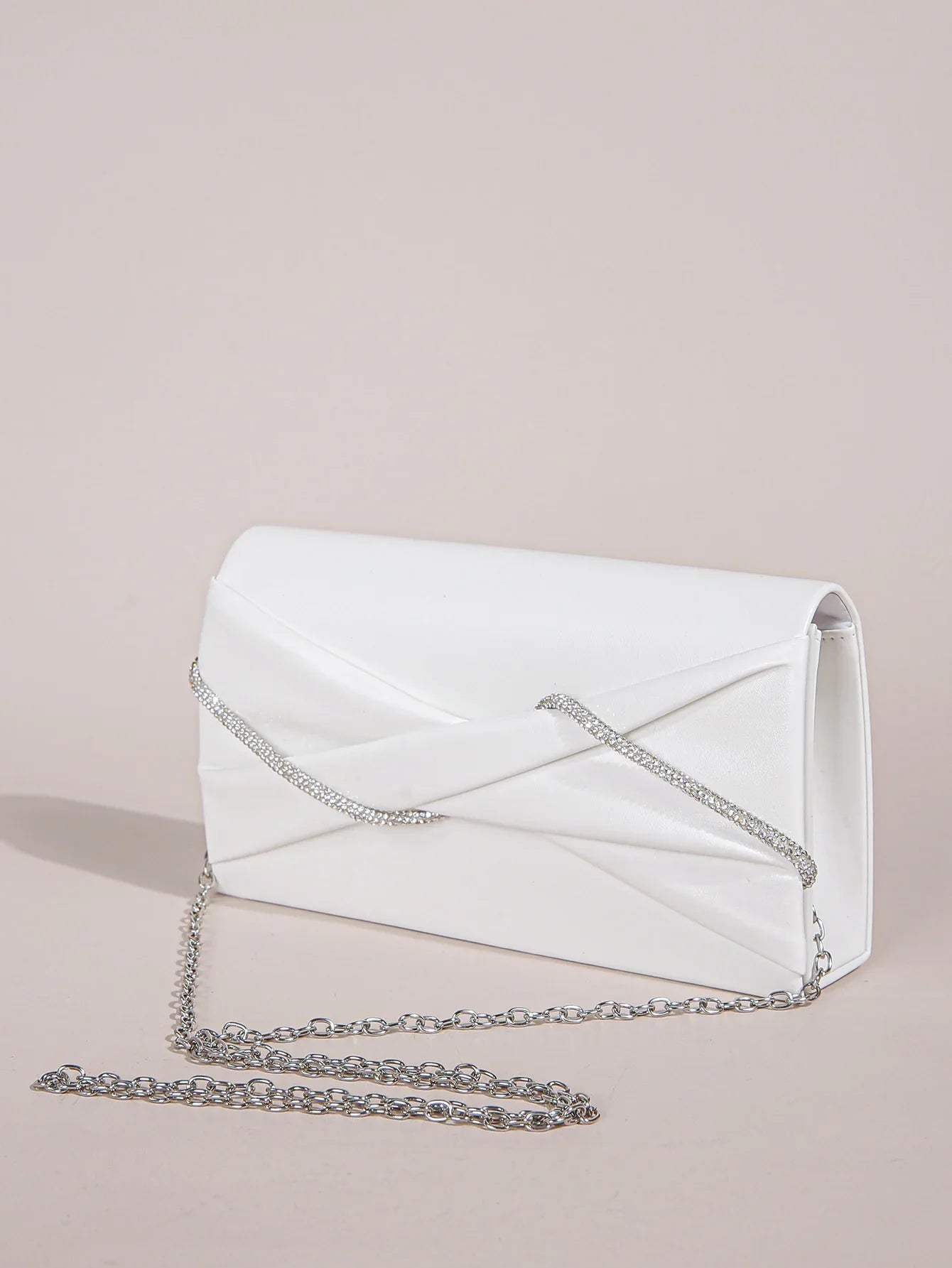 Hand Clutch Bag & Evening Clutch Bag for Women | Sparkling Crystal Rope Ruched Handbags & Glitter Envelope Purse for Party Girls
