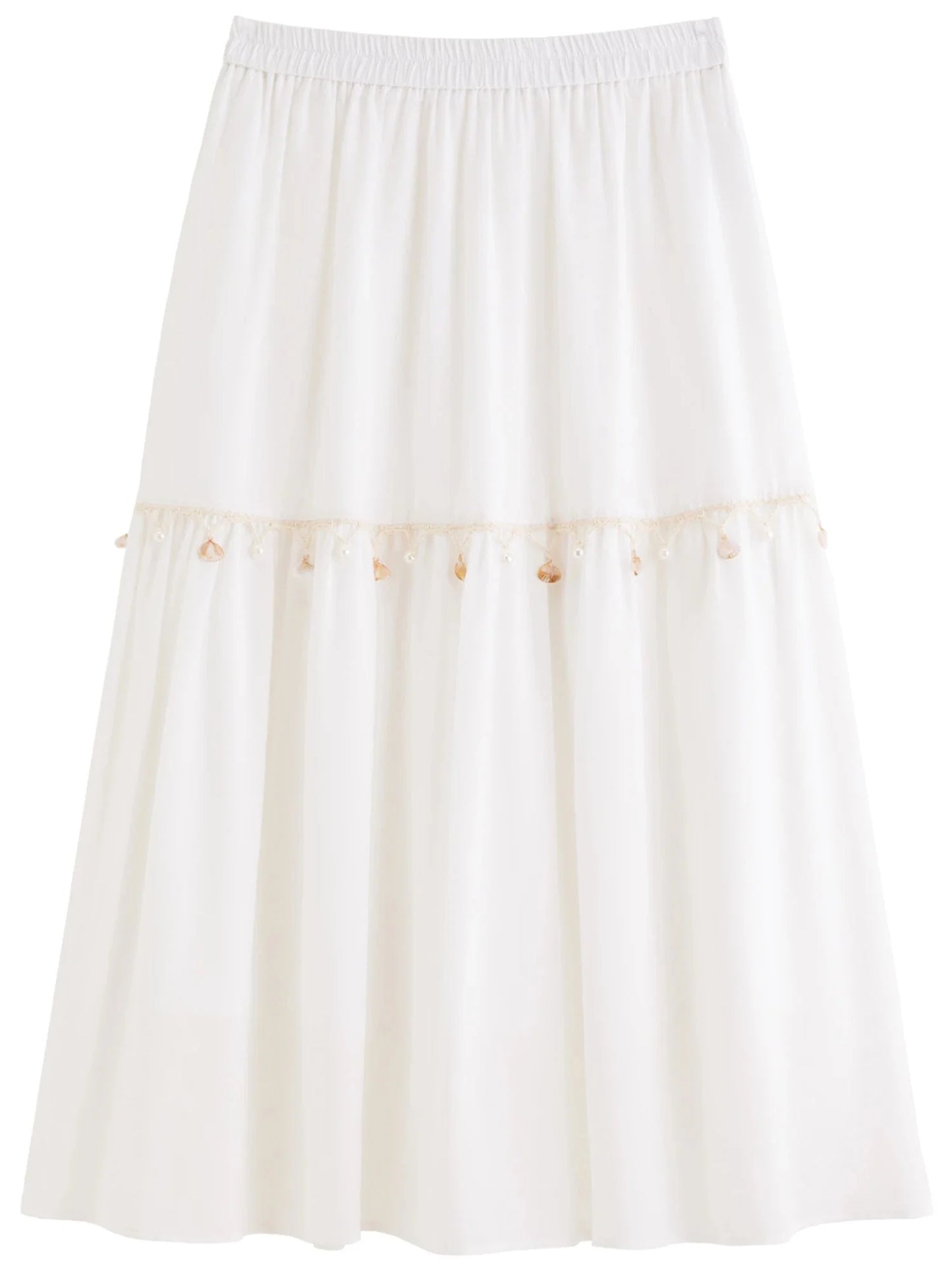 Wave Lace A-Line Long Skirt Playful Holiday Style