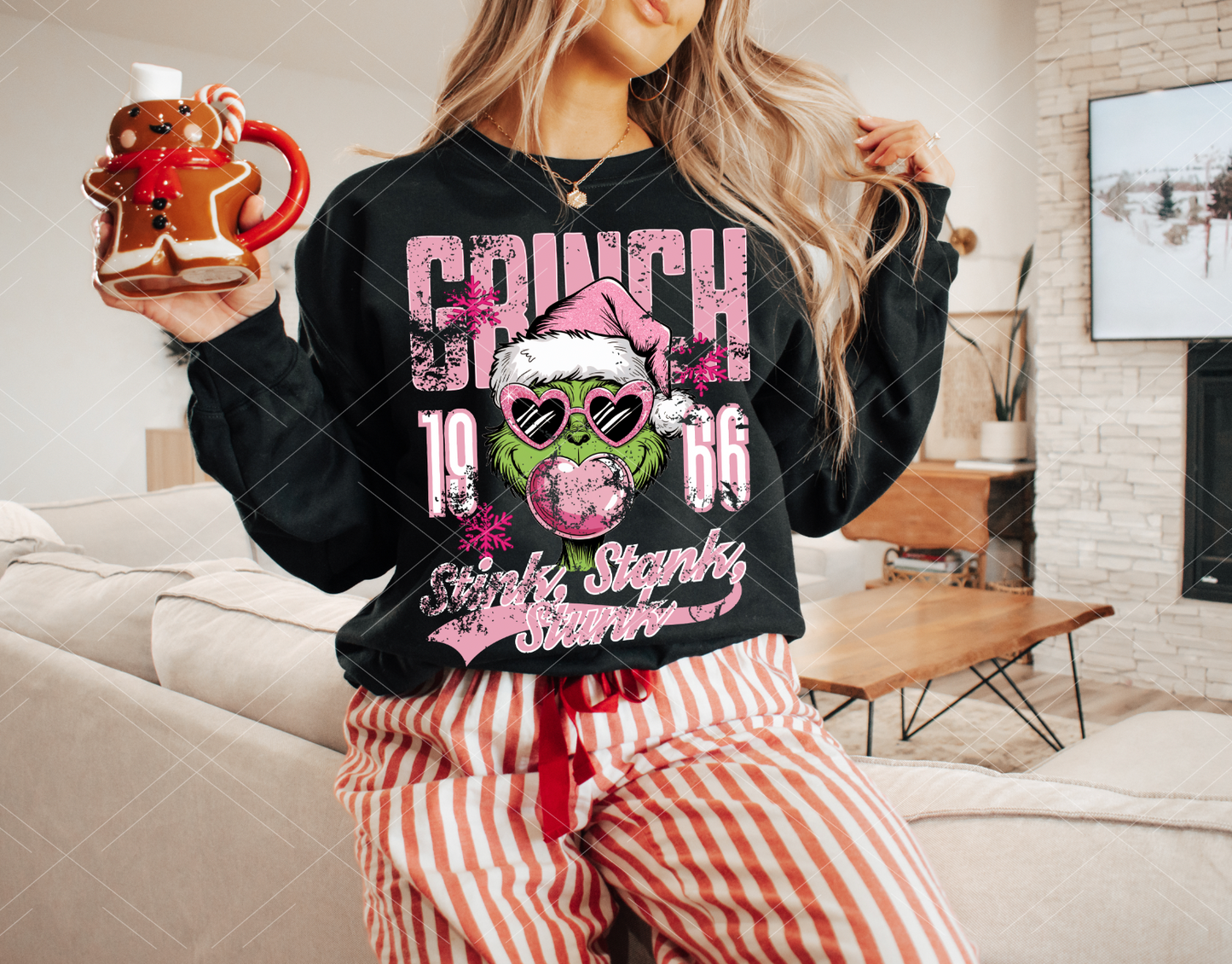 Distressed Vintage Stink Stank Stunk- Completed Sweatshirt