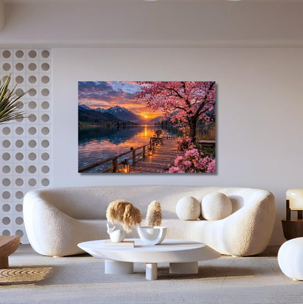 CHERRY BLOSSOMS AT SUNSET