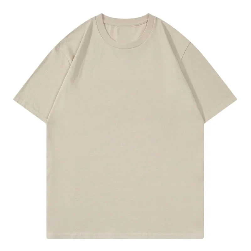 Men's 100% Cotton Solid Crew Neck T-Shirt — Casual Summer Tee