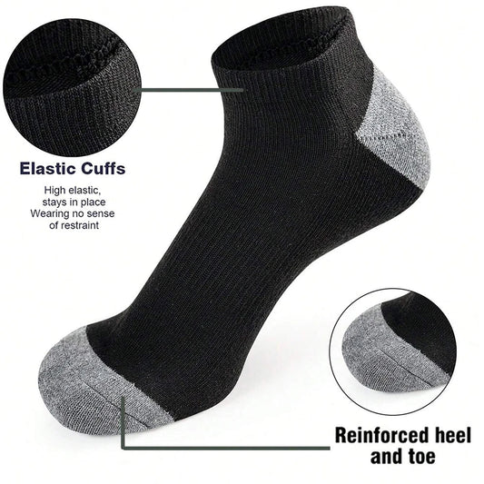 Low-Cut Breathable Socks | Sweat-Absorbing & Odor-Proof (Multi-Pack)