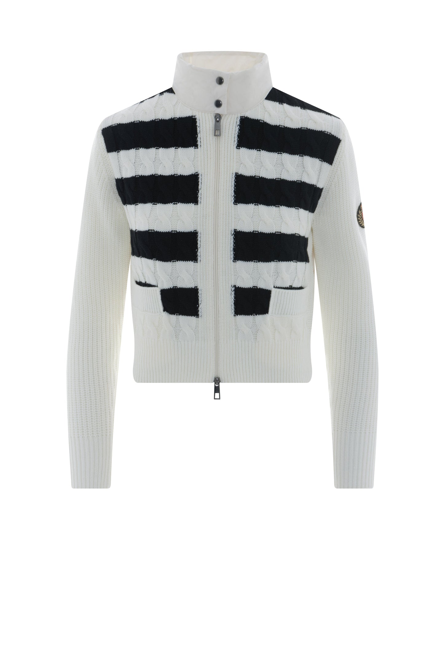 Striped Knit Quilt Cardigan