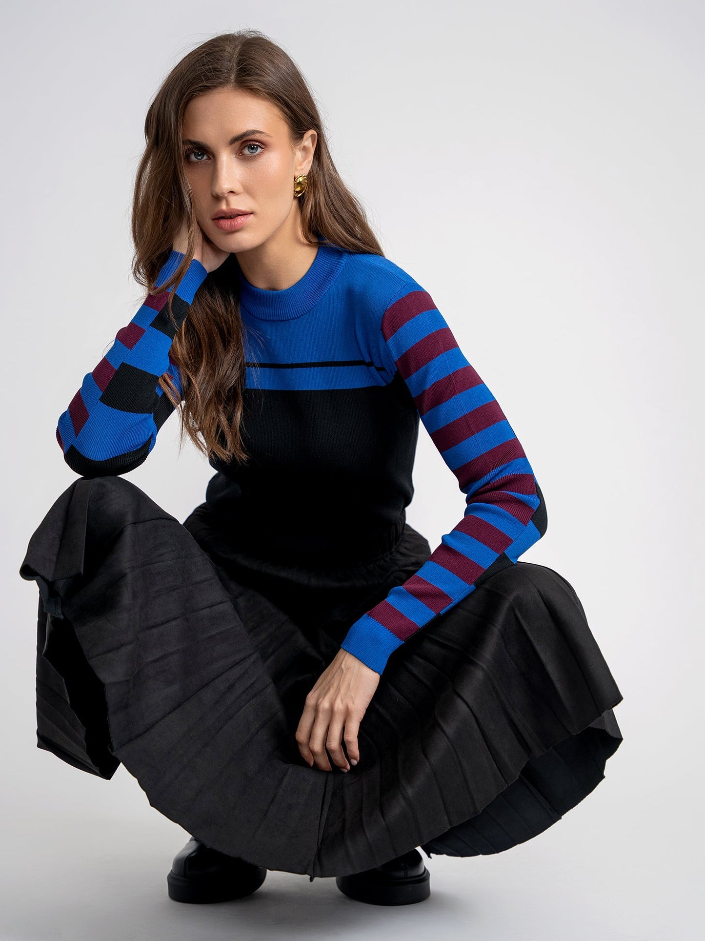 Stripe knit Sweater