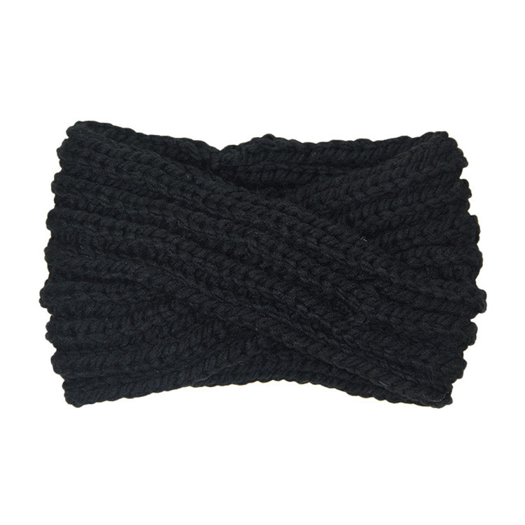 Wide Solid Twisted Soft Knit Earmuff Headband Ear Warmer
