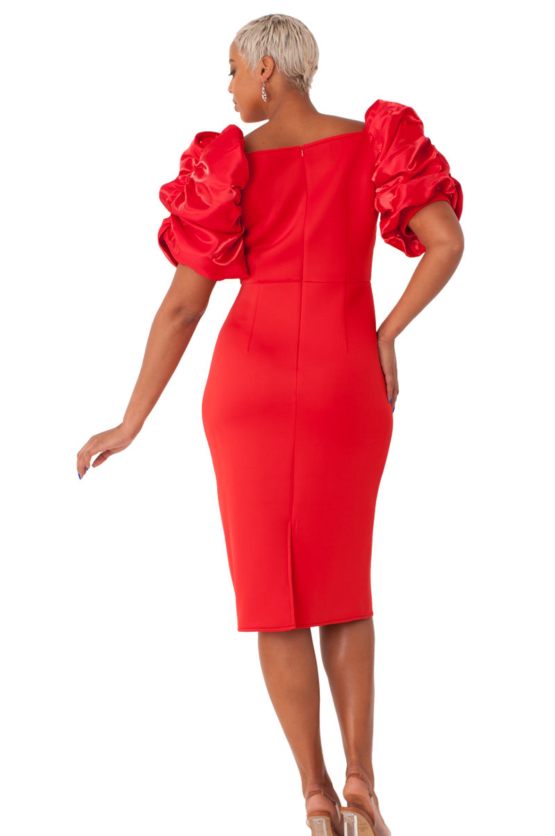 For Her Women Dress 82167C-Red