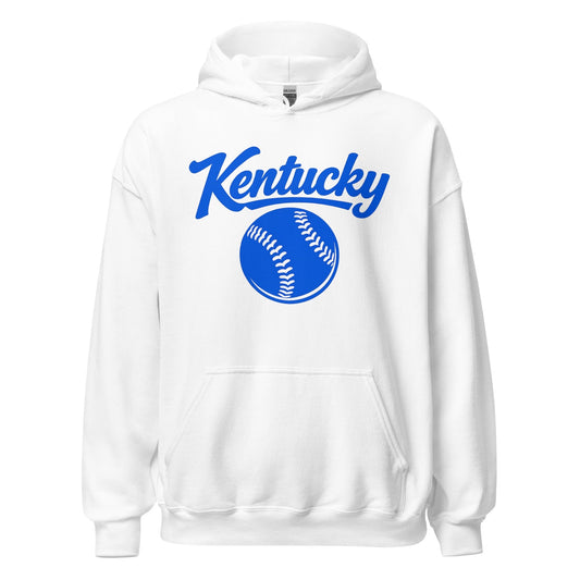 Blue Kentucky Script Softball Hoodie | Classic Pullover Sweatshirt