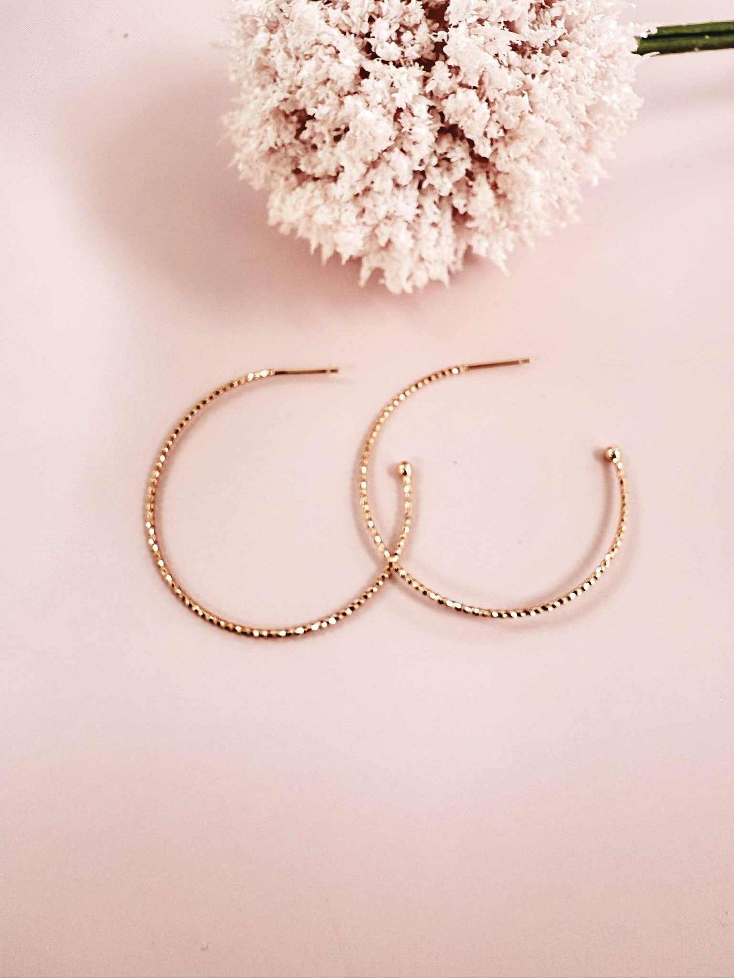 Dainty Rose Gold Hoops