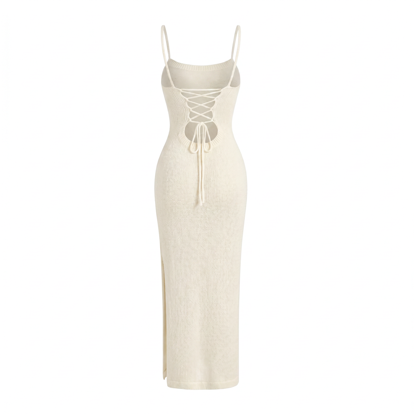 Bare Muse Ivory Cloud-Knit Maxi Dress