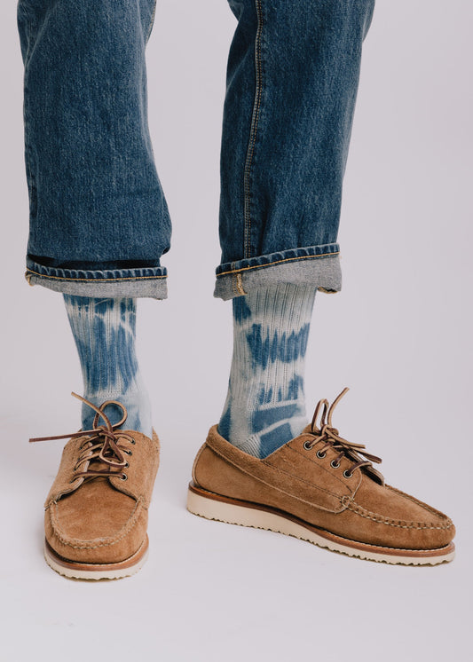 Indigo-Dyed Retro Crew