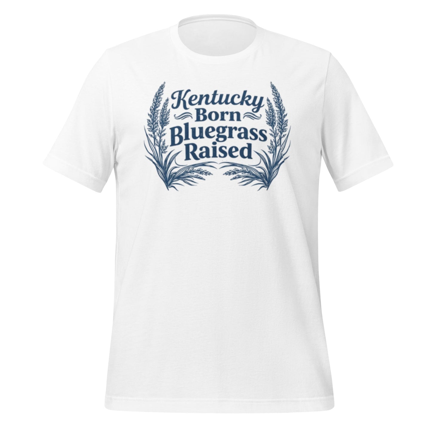 Kentucky Born, Bluegrass Raised T-Shirt | Hand-Drawn Grass Design | Classic Cotton