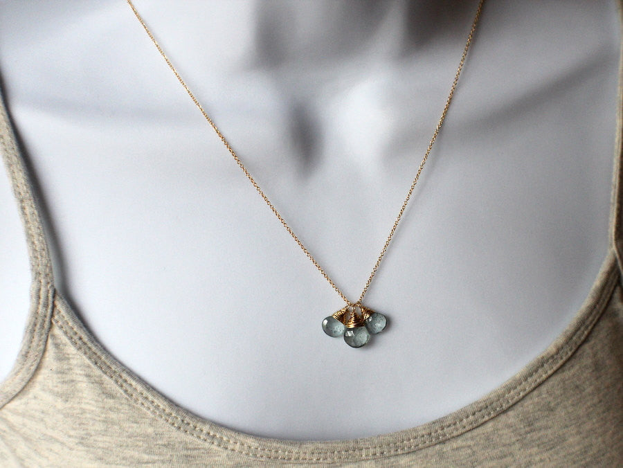 Garnet Trio Necklace