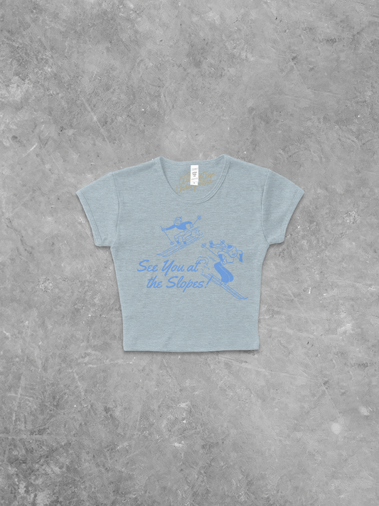 Underground Original Design: See You on the Slopes Micro-Ribbed Baby Tee