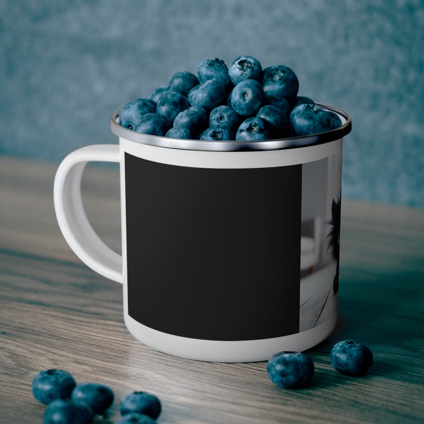 Adorable Cat Camping Mug – Enamel Coffee Cup for Pet Lovers & Nature Fans