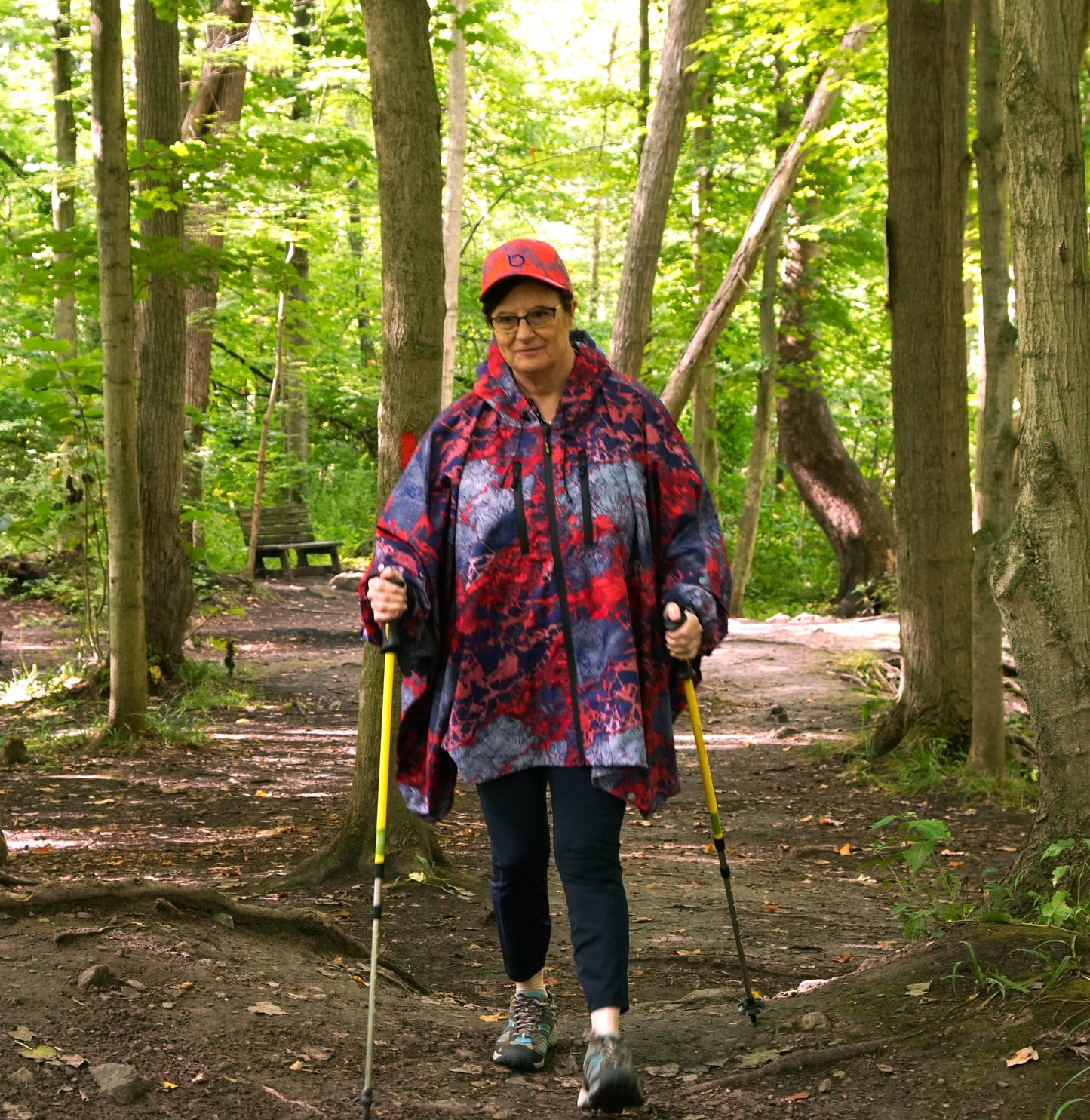 Brella Red, White and Blue Unisex Rain Jacket