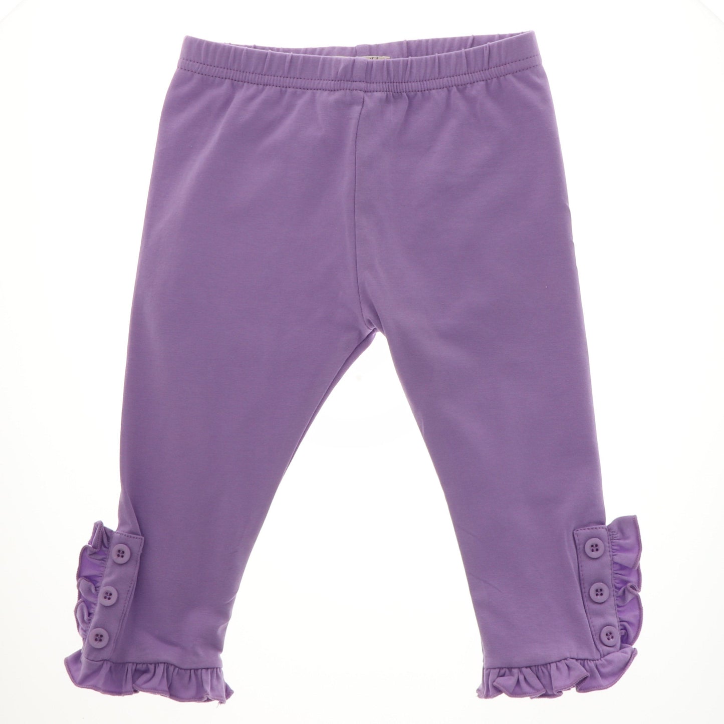 Maddie Button Ruffle Capri