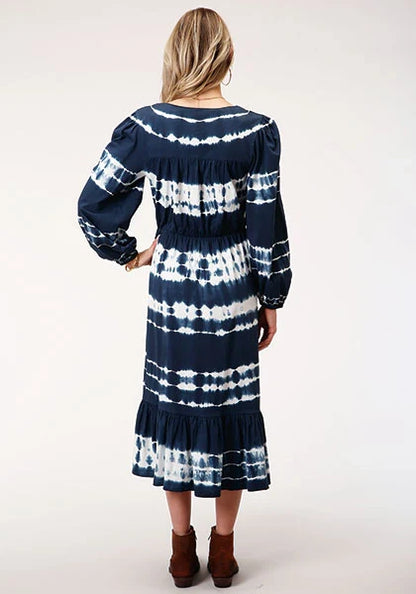 Roper 1291 Knit Tie Dye (Blue) - Women's Dress