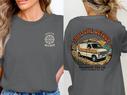 Take The Detour Retro Surf Van T-Shirt