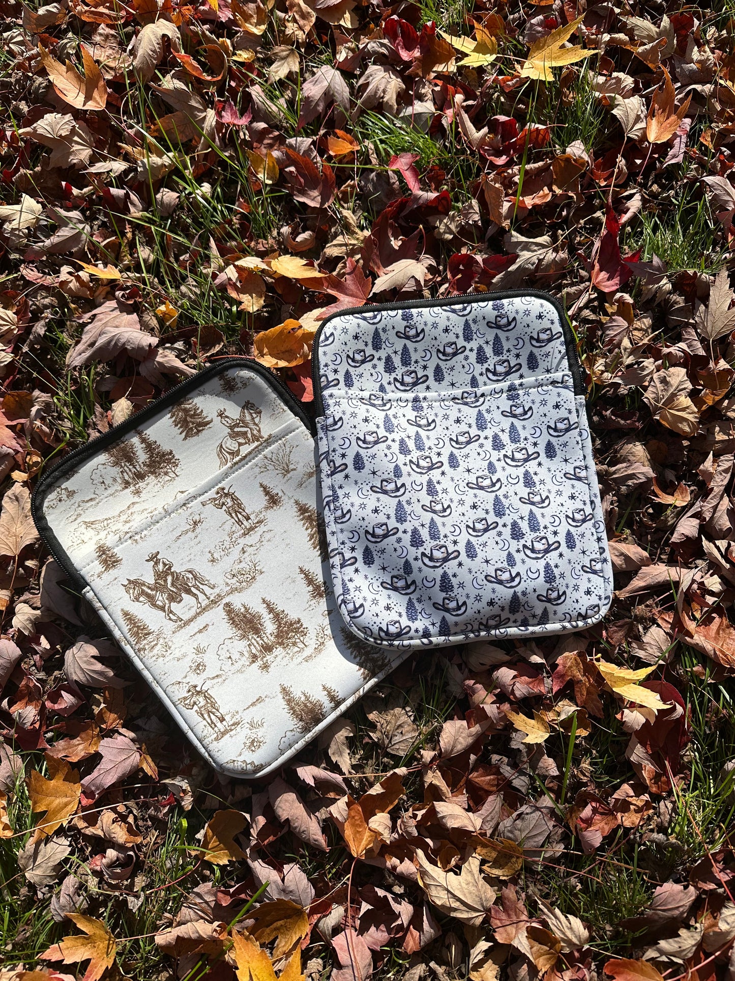 Golden Cowboy Print iPad Sleeve – Western Ranch Design Laptop or book sleeve!