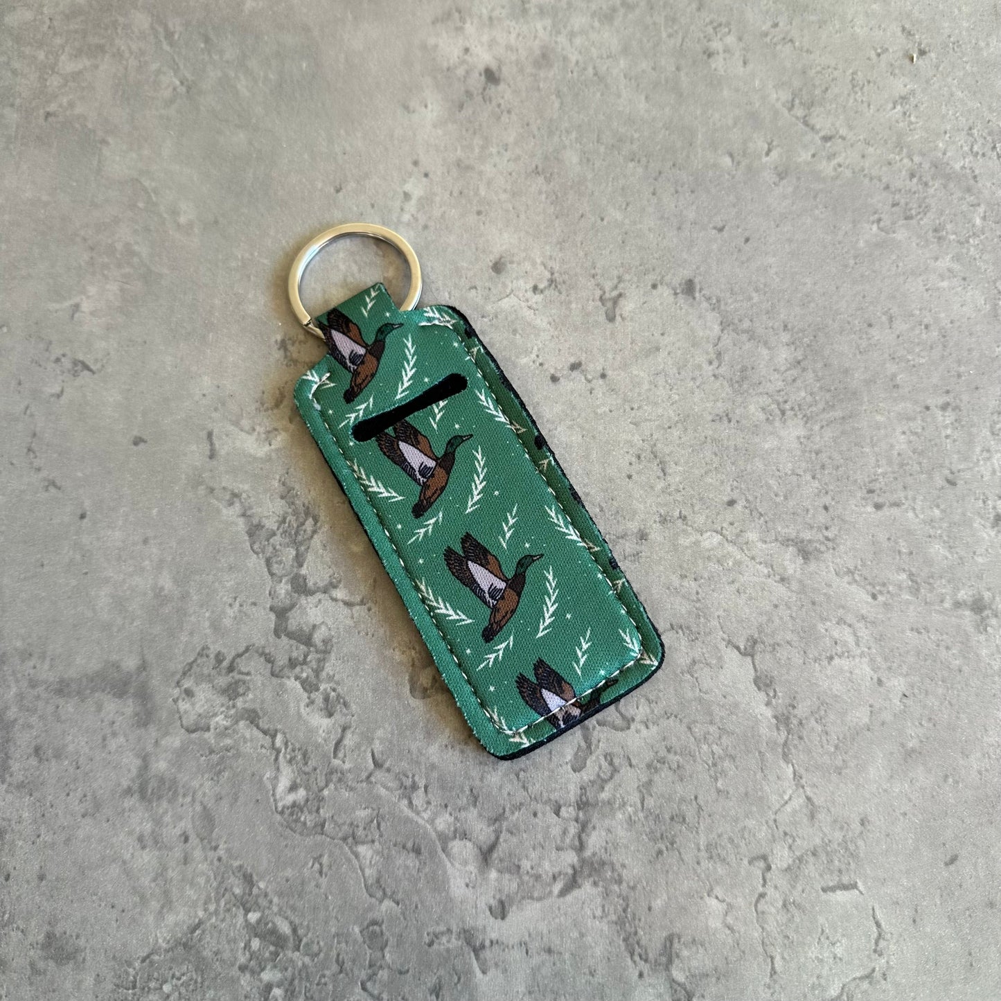 Chapstick Holder Keychain – Cow Print, Camo Pink Bow, Cowboy Toile, Barn Toile, croquette, duck, moon