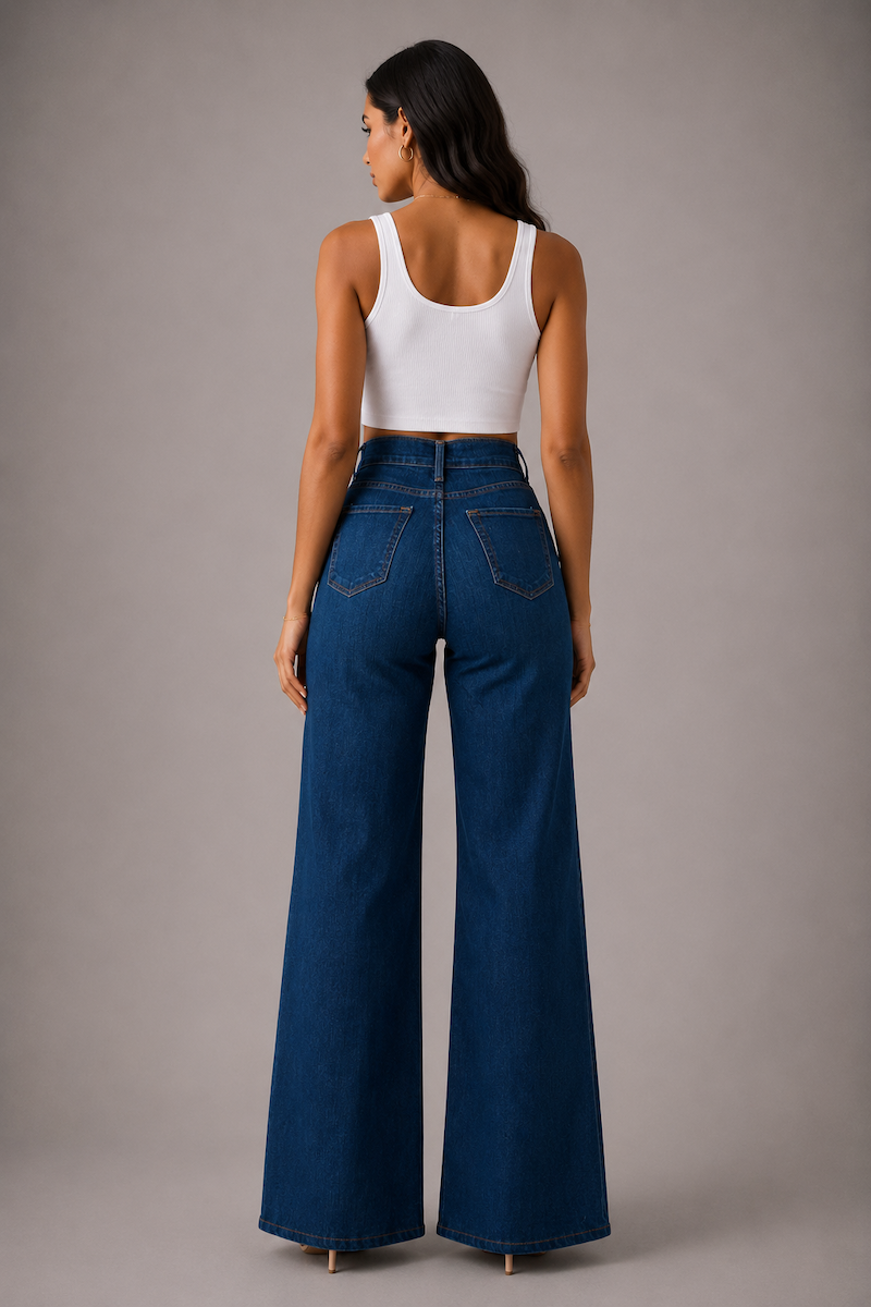 Westside Icon Wide Leg Jean Dark Wash