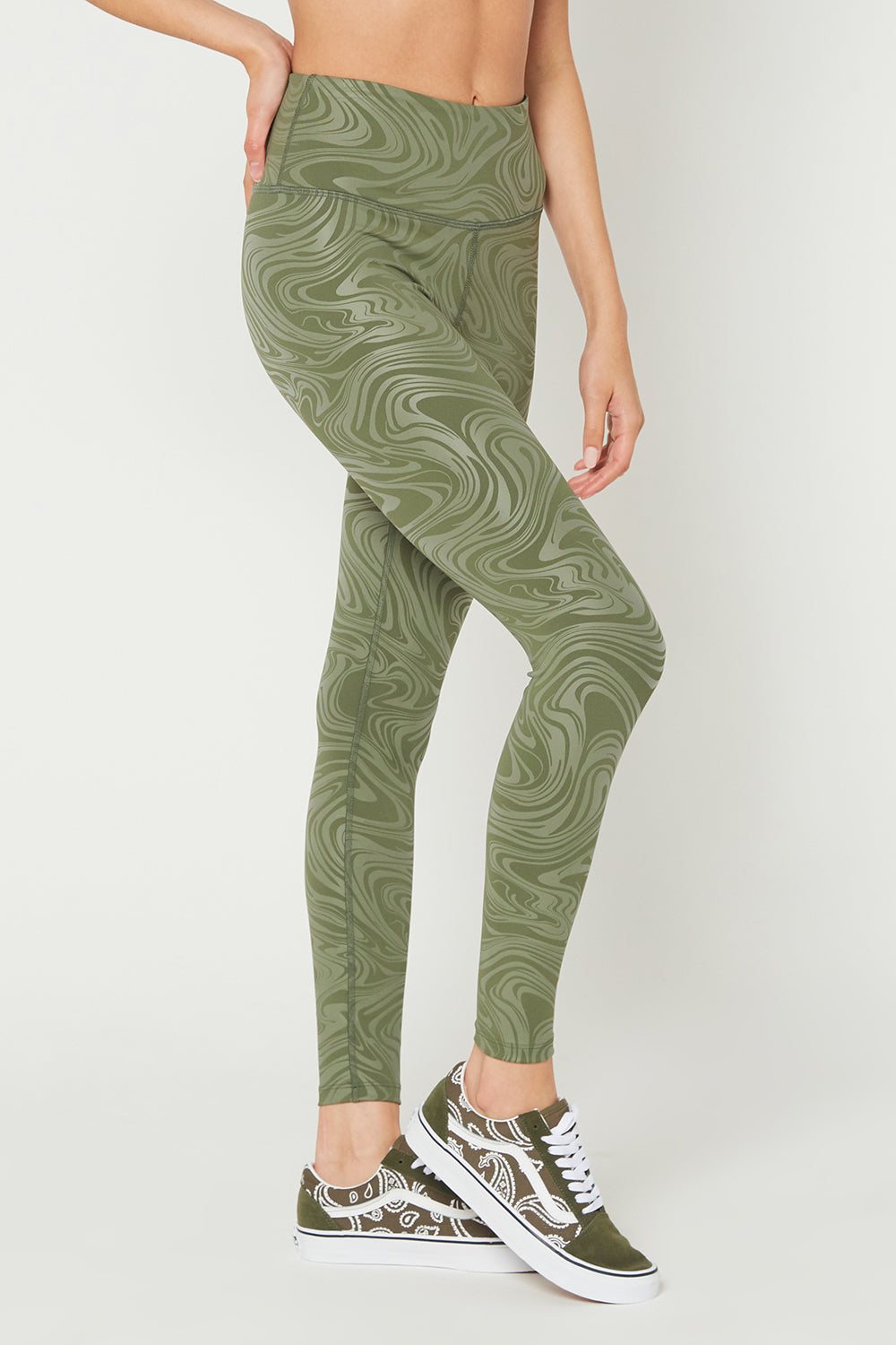 Metallic Marble Leggings Made in USA