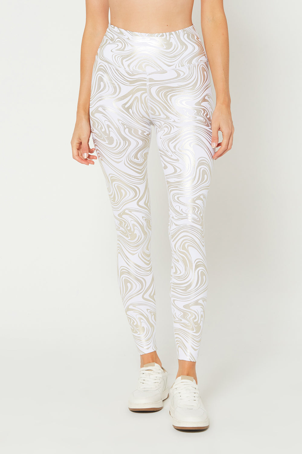 Metallic Marble Leggings Made in USA